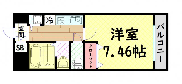 JPレジデンス難波南の間取り写真