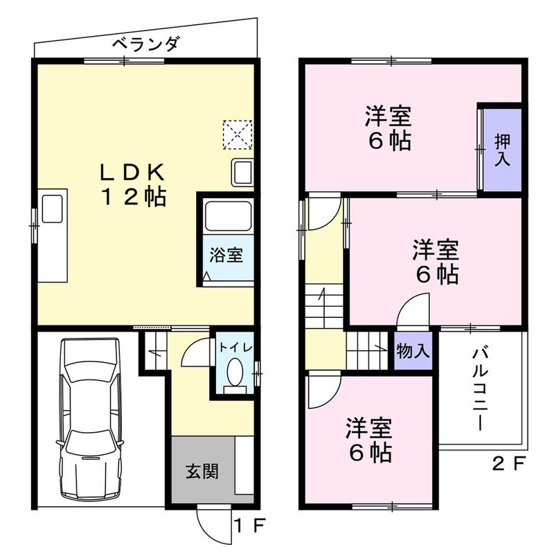 堺市中区福田貸家の間取り写真