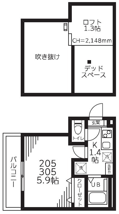 小田急線 百合ケ丘駅 徒歩1分 3階建 築6年の間取り写真