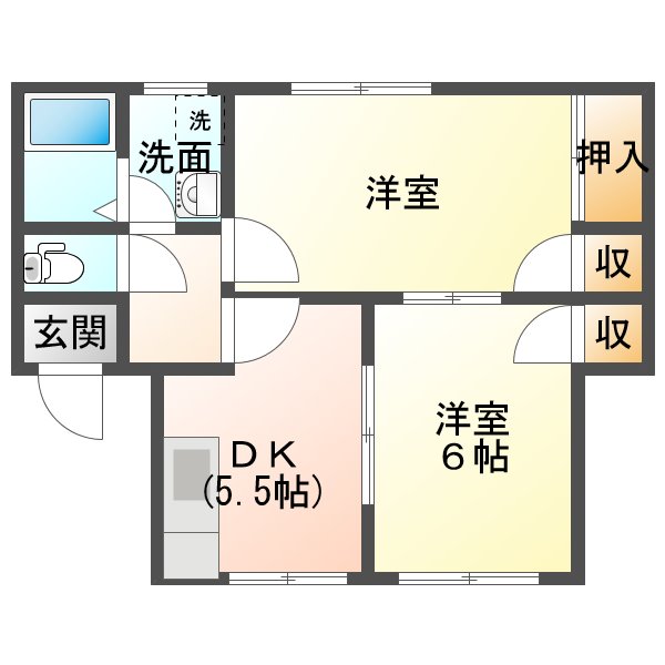 リディア備前の間取り