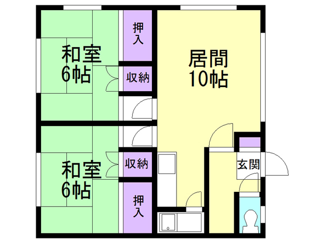 コーポ折原第１の間取り