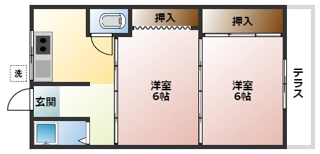 岩湖アパートの間取り