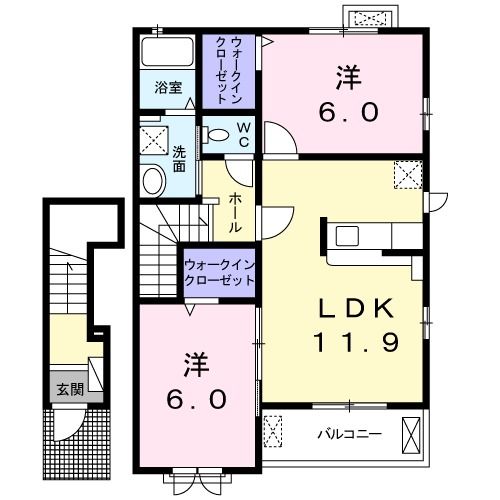 クレールIV　Ｄの間取り