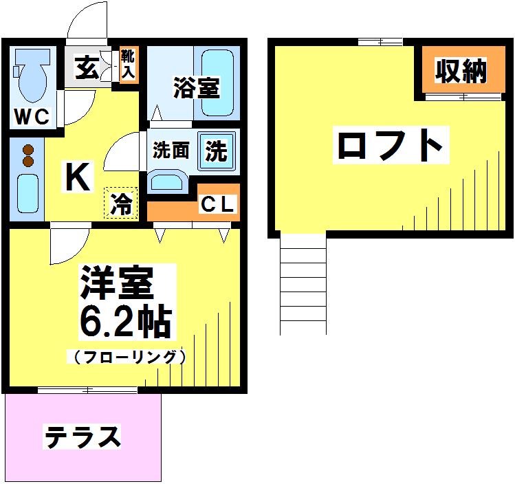 東京都調布市西つつじケ丘１（アパート）の賃貸物件の間取り