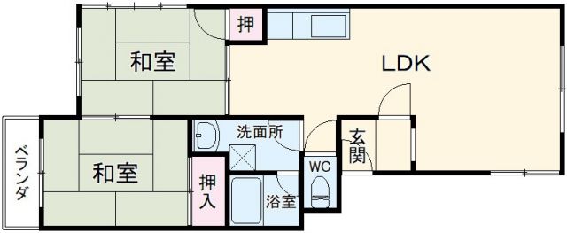 豊中市桜の町のアパートの間取り