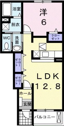 パークサイド前山 Aの間取り