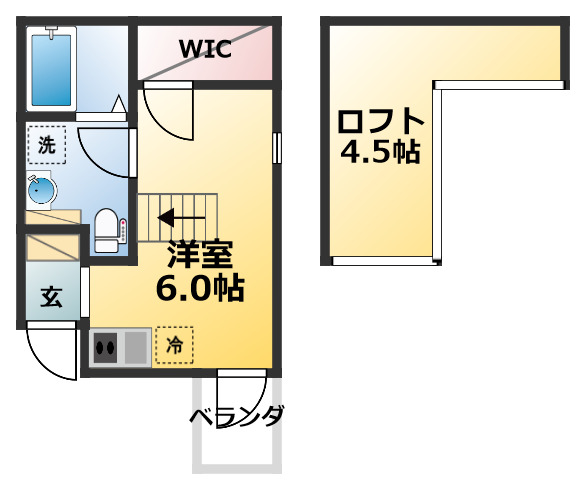 フェリスコート下新庄駅前の間取り