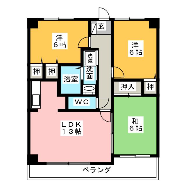 グランセーズ城西の間取り