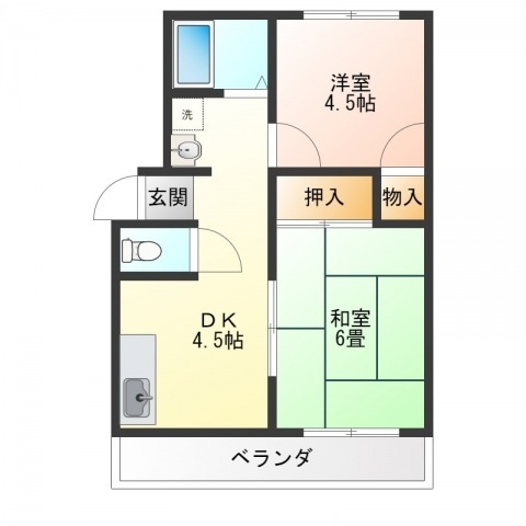 エステートピアひまわり３の間取り