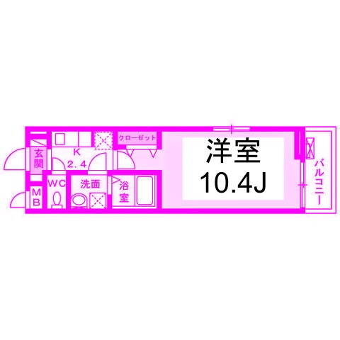 横浜市西区霞ケ丘のアパートの間取り