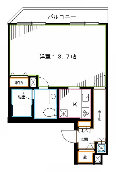 中野区上高田のマンションの間取り