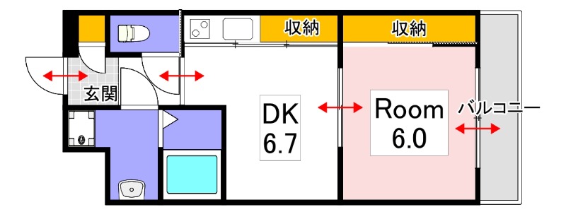 レジディア岡山駅前の間取り