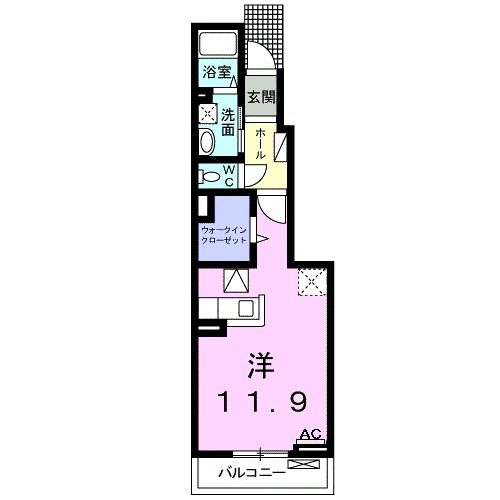 大垣市中野町のアパートの間取り