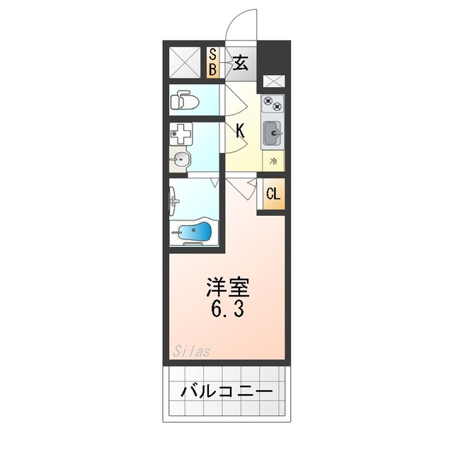 【大阪市住吉区南住吉のマンションの間取り】