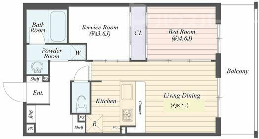 柏市若柴のマンションの間取り