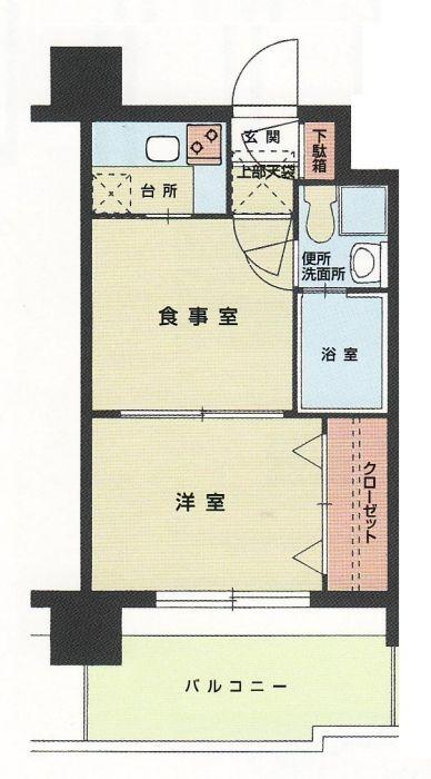 福岡市中央区大手門のマンションの間取り