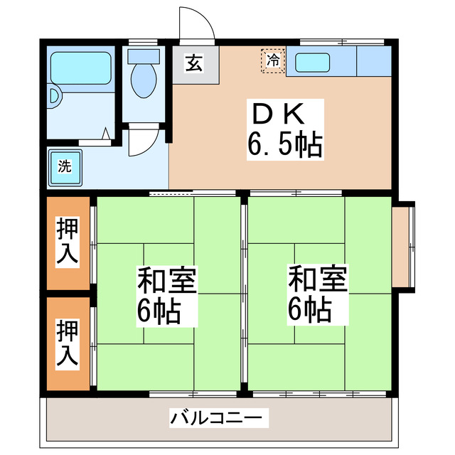 菊池郡菊陽町大字津久礼のアパートの間取り