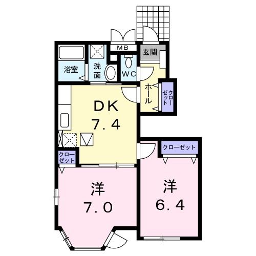 【ソレイユ壱番館の間取り】