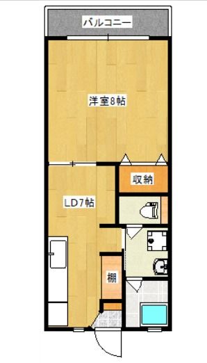 鹿児島市下荒田のマンションの間取り