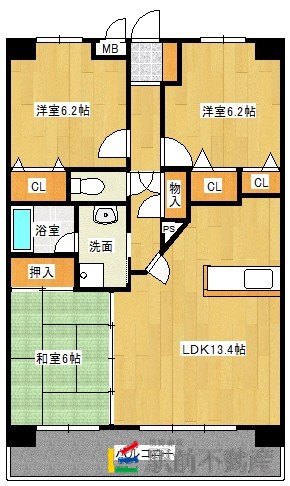 【古賀市花見東のマンションの間取り】