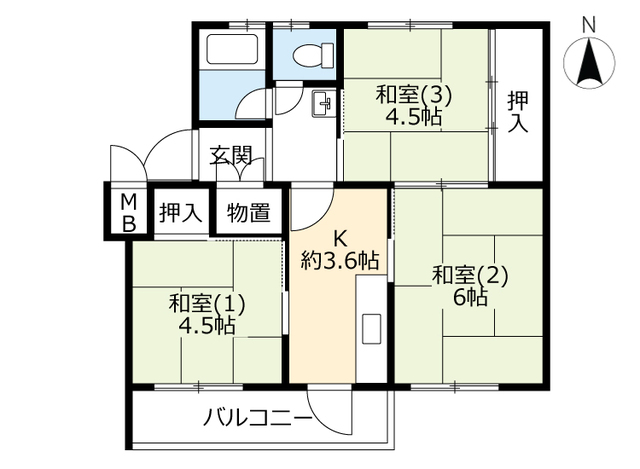 ＵＲ常盤平の間取り