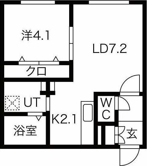 札幌市北区北三十二条西のマンションの間取り