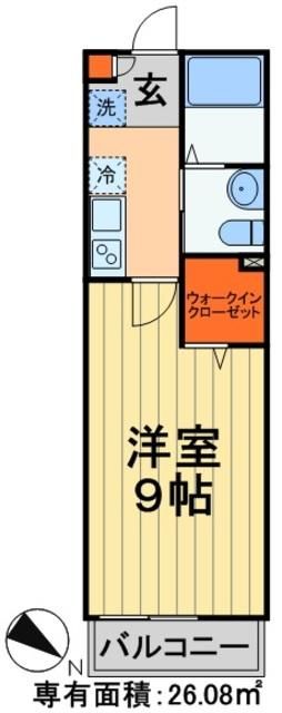 千葉市中央区亀井町のアパートの間取り