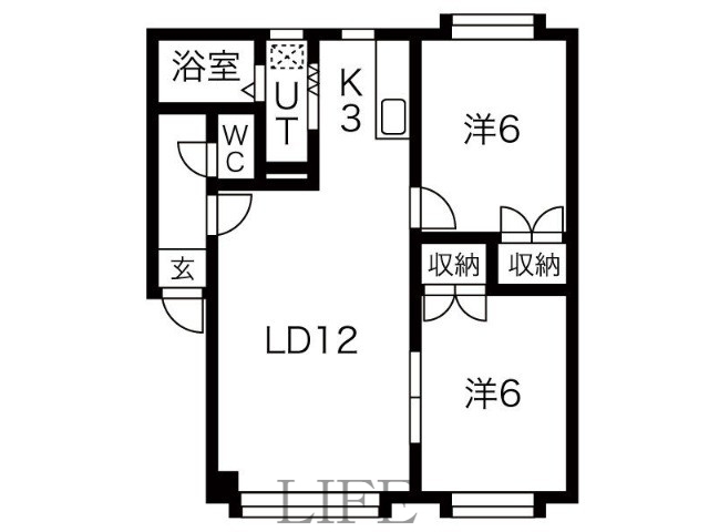 札幌市厚別区厚別東三条のアパートの間取り