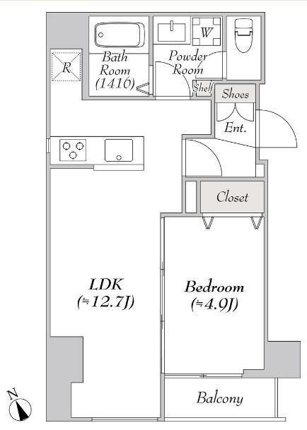 台東区根岸のマンションの間取り