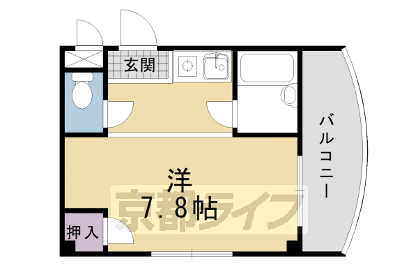 京都市伏見区京町１０丁目のマンションの間取り