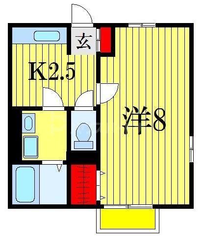 船橋市浜町のアパートの間取り