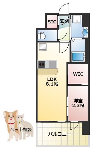 セレニテ十三ミラクの間取り