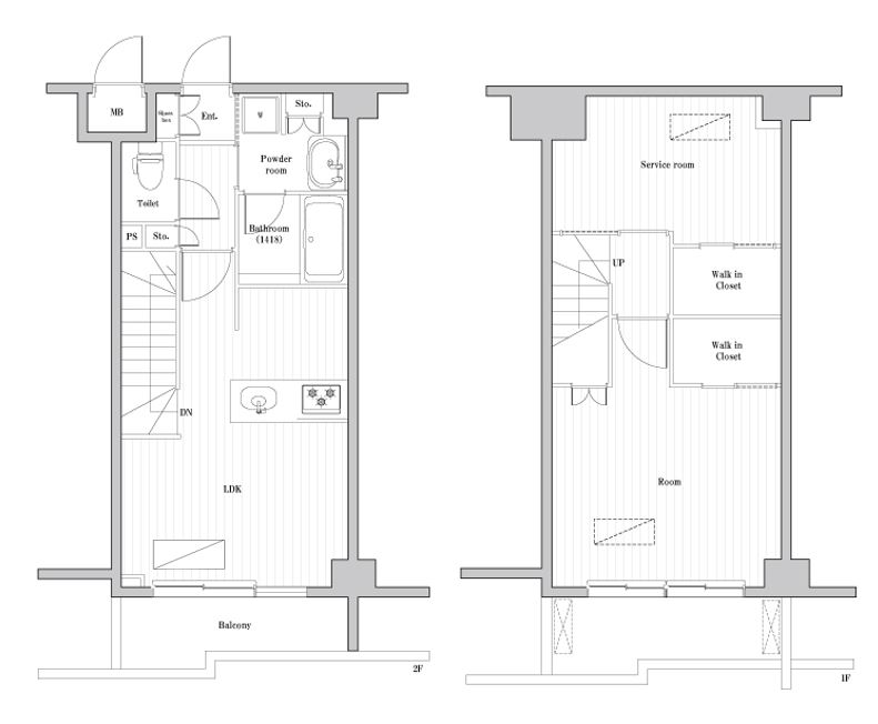 世田谷区弦巻のマンションの間取り