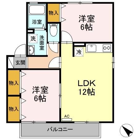 セジュールイズミ　Ａ/Ｂ/Ｃの間取り