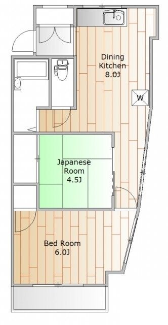 目黒区鷹番のマンションの間取り