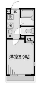 横浜市鶴見区小野町のアパートの間取り