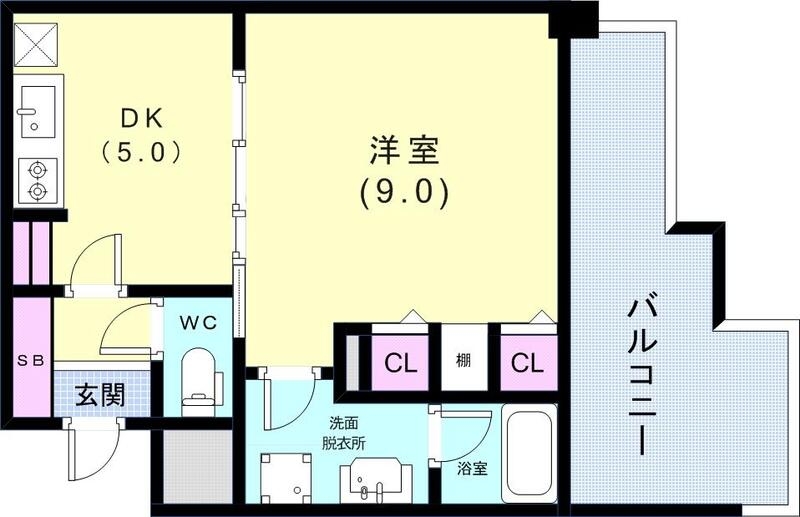 プレジール三ノ宮の間取り