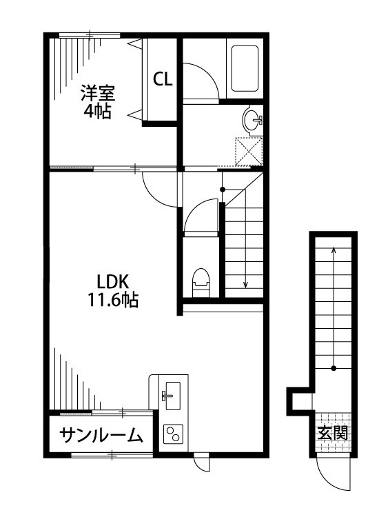 ハイライフ紫竹の間取り