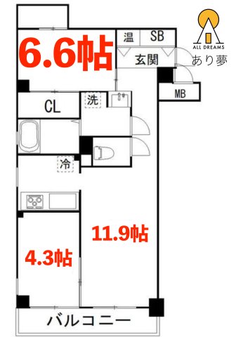 横浜市南区八幡町のマンションの間取り