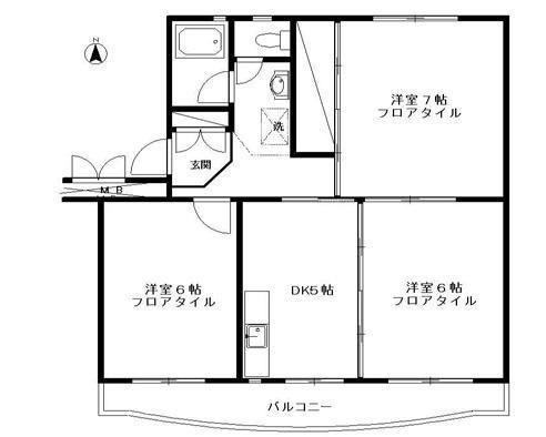 日野市平山のマンションの間取り