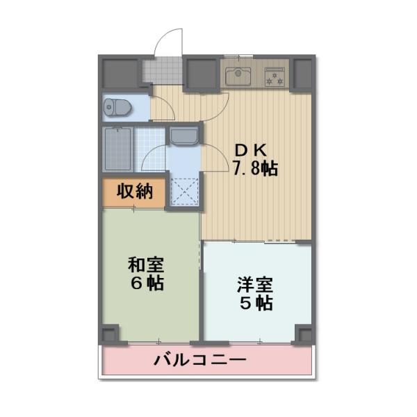 長野市大字三輪のマンションの間取り