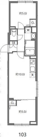 中野区中央のマンションの間取り