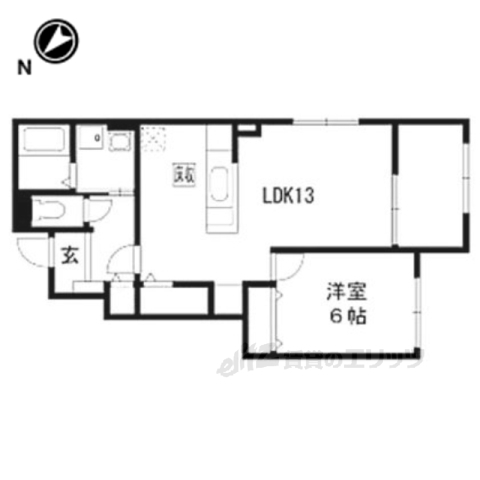 南丹市八木町八木のアパートの間取り