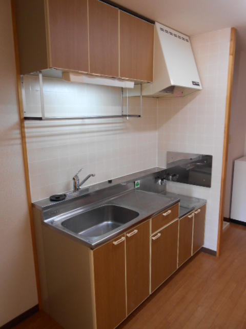 キッチン　ガスコンロ（２口）対応・シングルレバー水栓完備