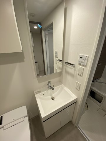 洗面設備　脱衣スペースもあります