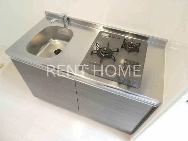 キッチン　２口ガスシステムキッチン