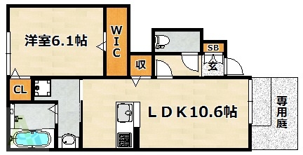 ソレアードFの間取り写真