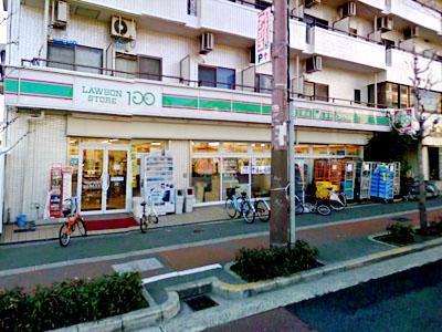 コンビニ　ローソンストア100東住吉矢田店（コンビニ）まで218m