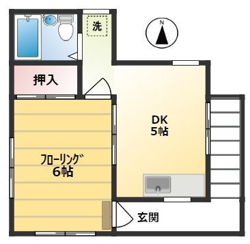 コーポOSAKIの間取り写真