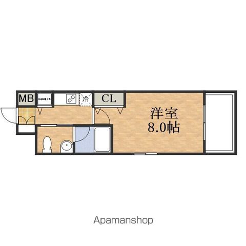 地下鉄中央線 谷町四丁目駅 徒歩7分 15階建 築20年の間取り写真